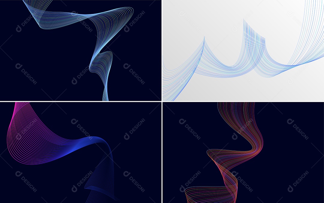Coleção de conjunto de padrões geométricos de linhas mínimas Vetor EPS