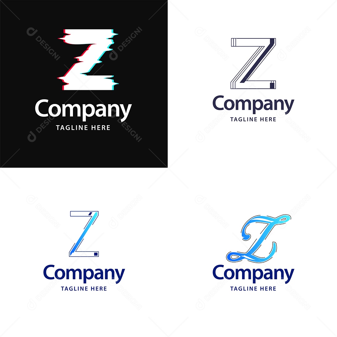 Logo Z Logotipos Modernos AI Editável