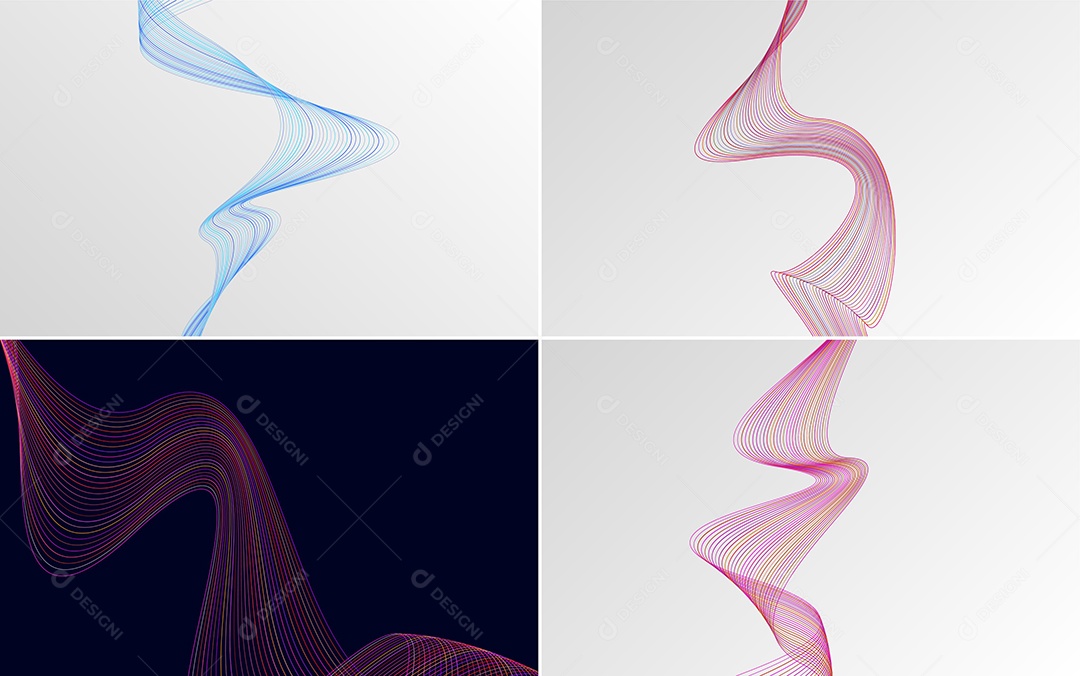Coleção de conjunto de padrões geométricos de linhas mínimas Vetor EPS