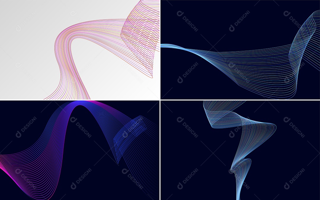 Coleção de conjunto de padrões geométricos de linhas mínimas Vetor EPS