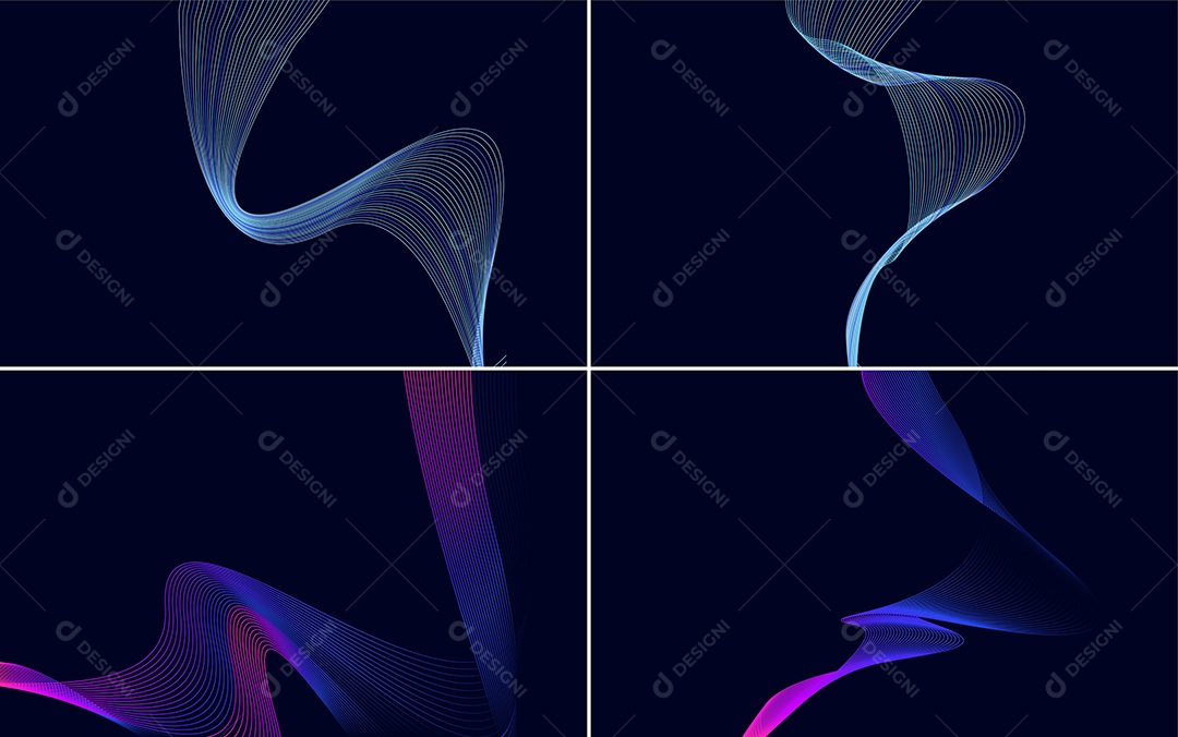 Coleção de conjunto de padrões geométricos de linhas mínimas Vetor EPS