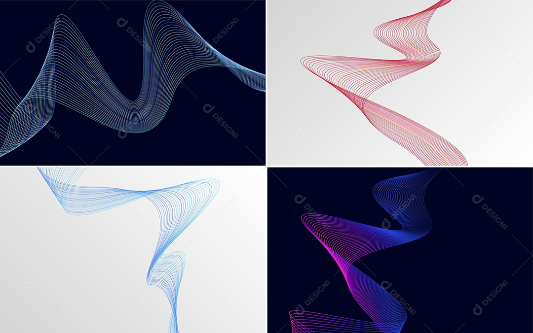 Coleção de conjunto de padrões geométricos de linhas mínimas Vetor EPS