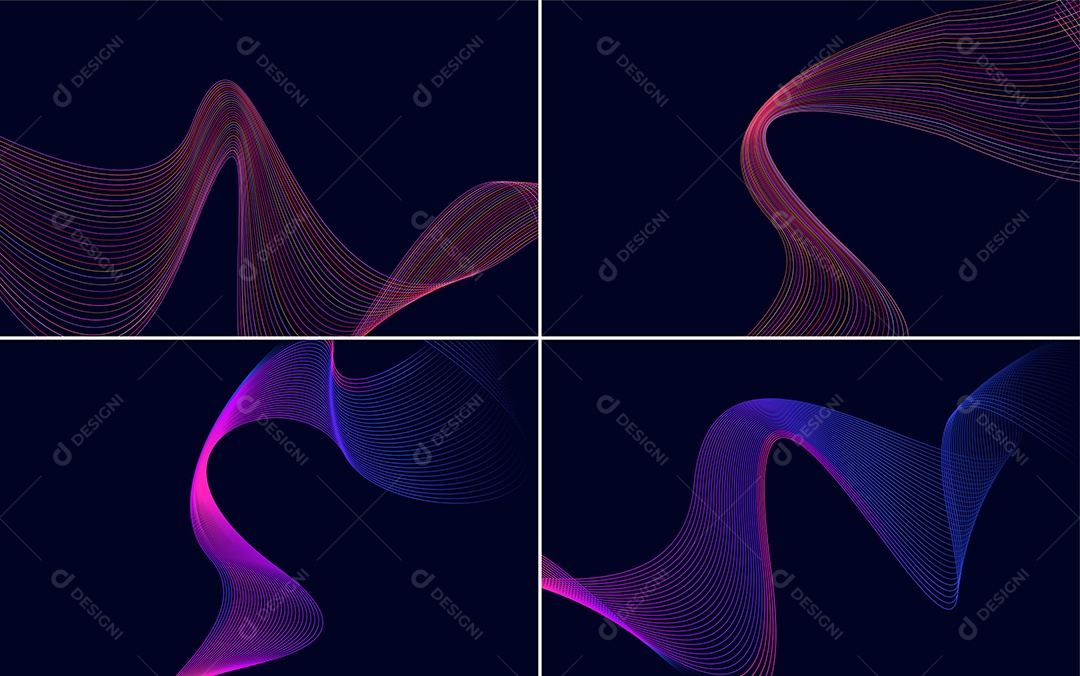 Coleção de conjunto de padrões geométricos de linhas mínimas Vetor EPS