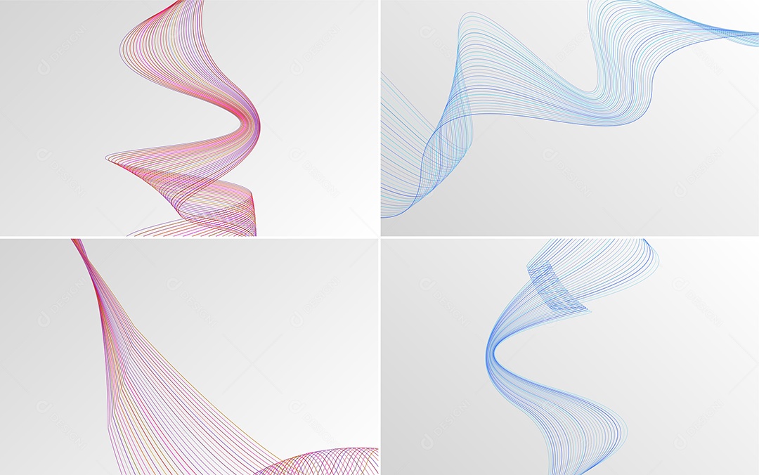 Coleção de conjunto de padrões geométricos de linhas mínimas Vetor EPS
