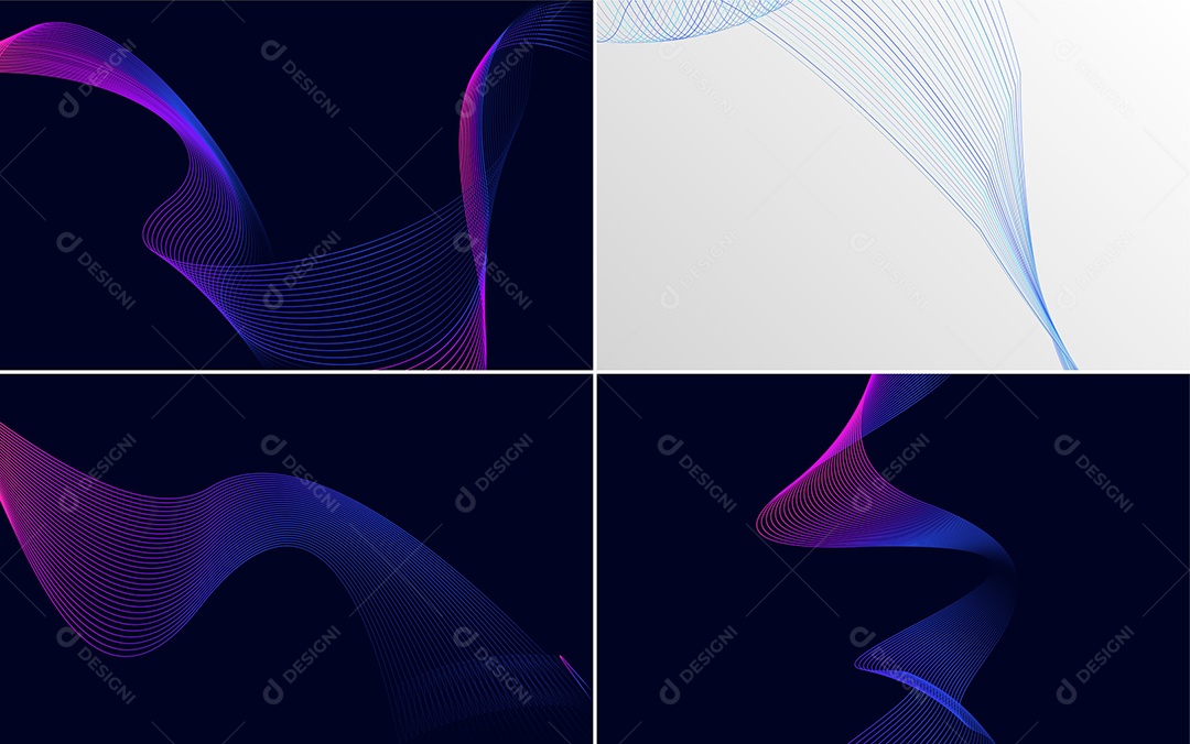 Coleção de conjunto de padrões geométricos de linhas mínimas Vetor EPS