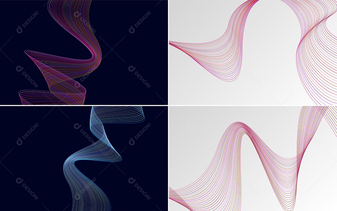 Coleção de conjunto de padrões geométricos de linhas mínimas Vetor EPS