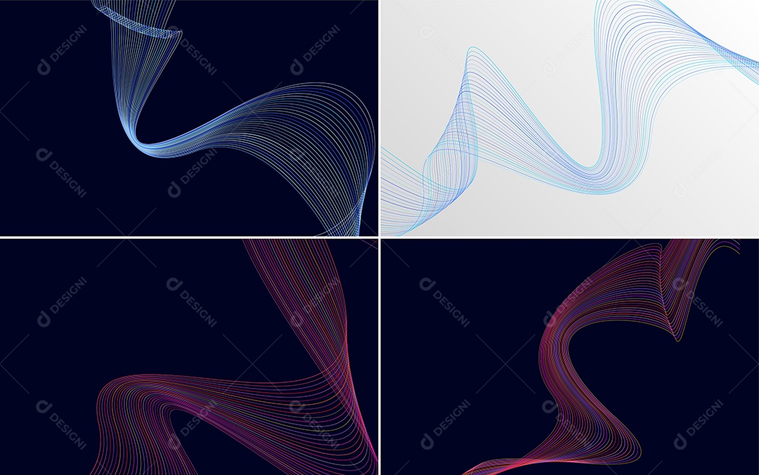 Coleção de conjunto de padrões geométricos de linhas mínimas Vetor EPS