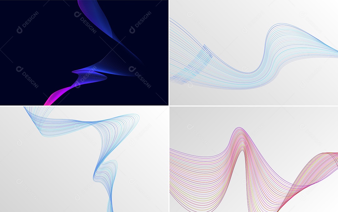Coleção de conjunto de padrões geométricos de linhas mínimas Vetor EPS