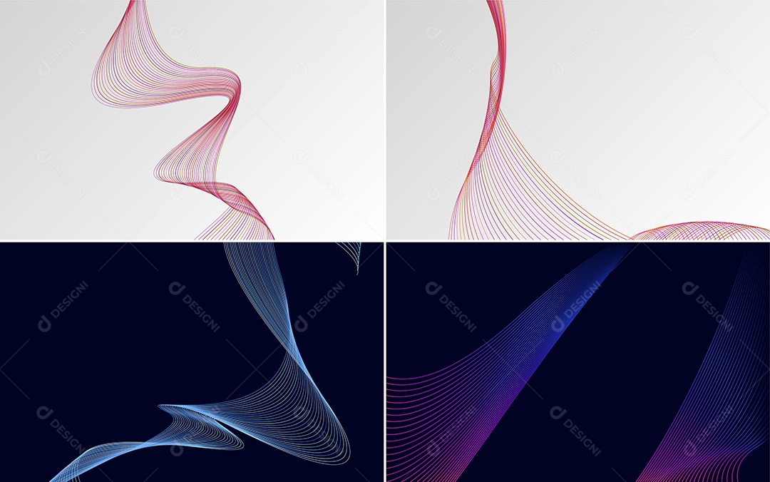 Coleção de conjunto de padrões geométricos de linhas mínimas Vetor EPS