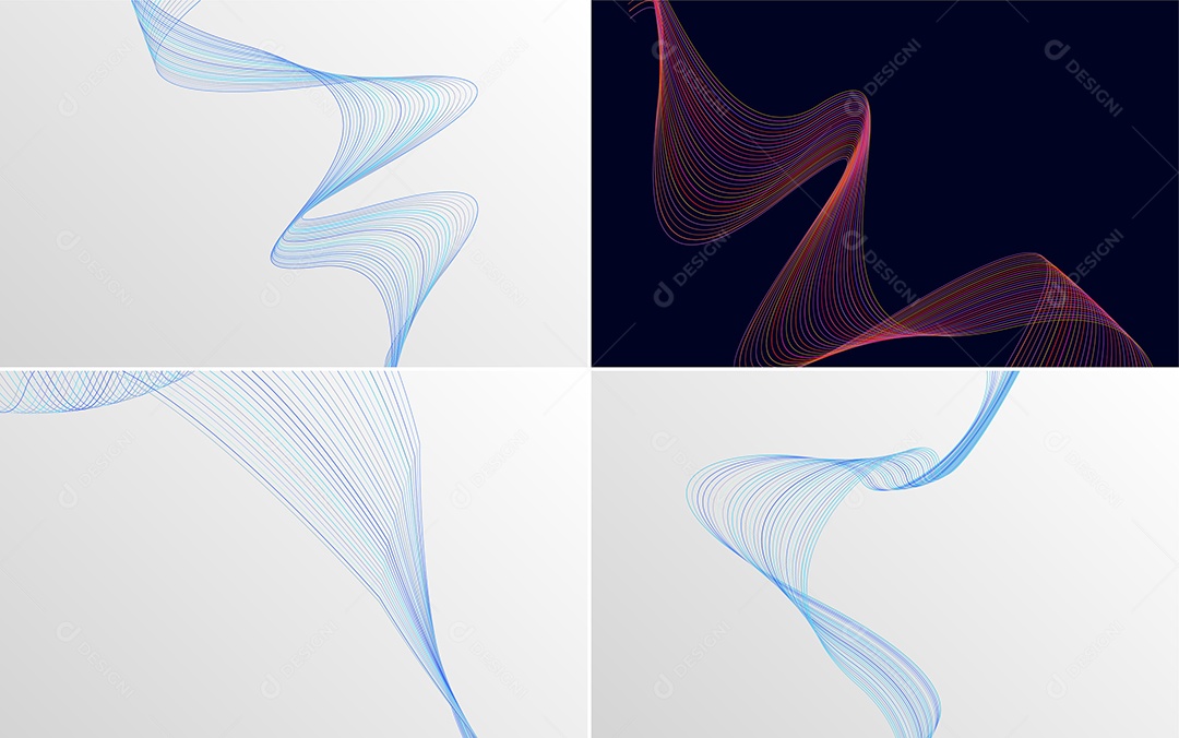 Coleção de conjunto de padrões geométricos de linhas mínimas Vetor EPS