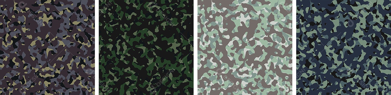 Padrão de Conjunto de fundo de Camuflagem Vetor EPS