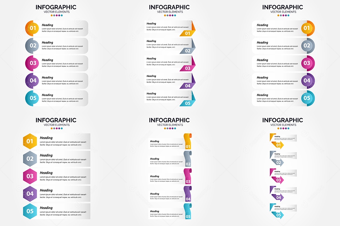 Conjunto de infográficos vetoriais para fazer sua publicidade Vetor EPS