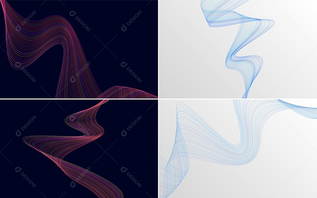 Coleção de conjunto de padrões geométricos de linhas mínimas Vetor EPS