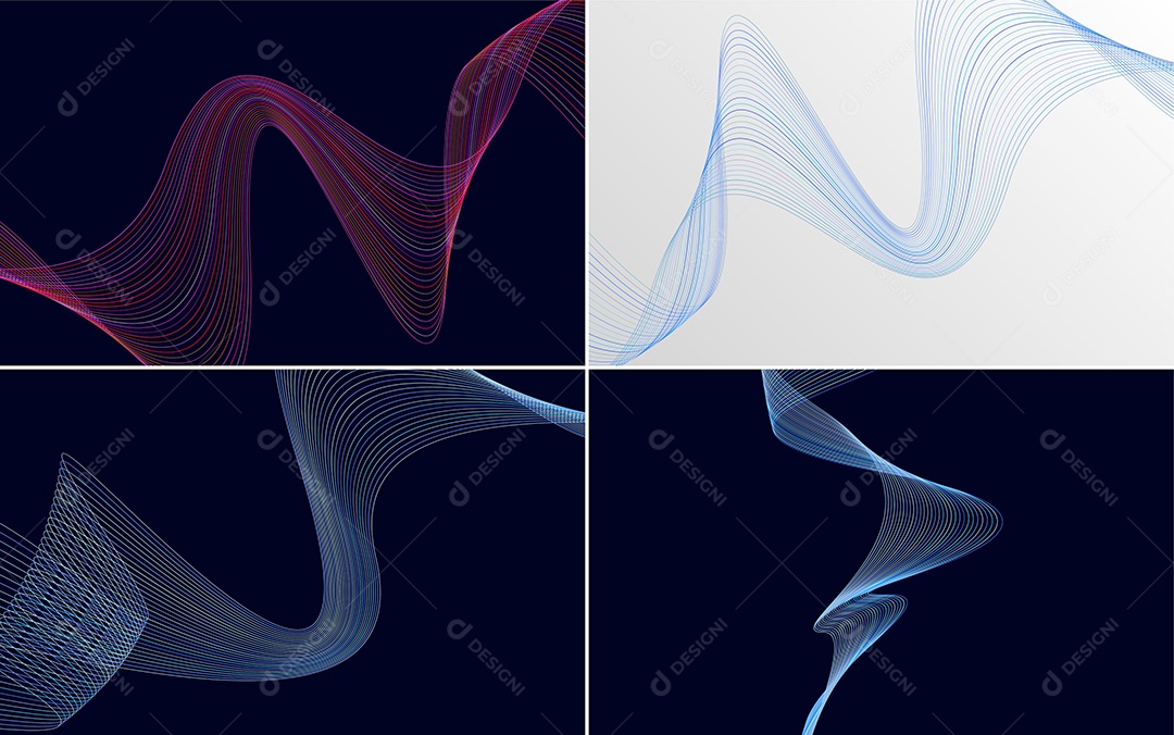 Coleção de conjunto de padrões geométricos de linhas mínimas Vetor EPS