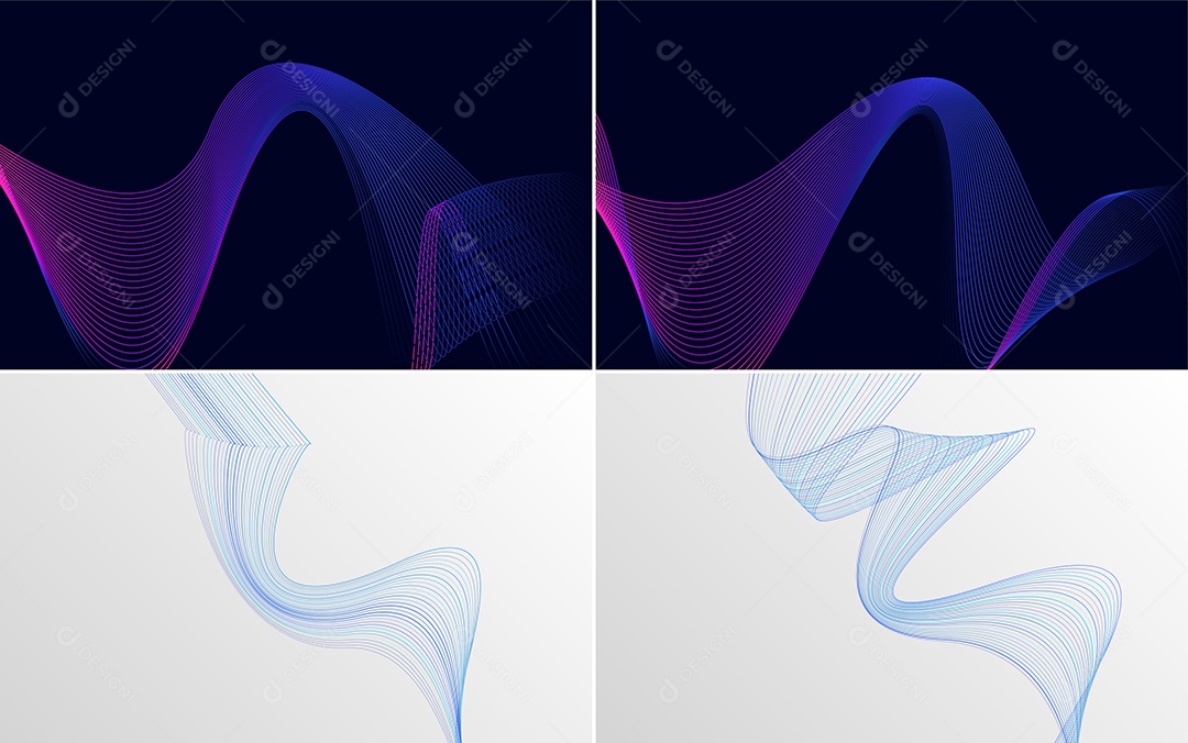 Coleção de conjunto de padrões geométricos de linhas mínimas Vetor EPS
