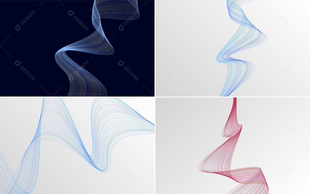 Coleção de conjunto de padrões geométricos de linhas mínimas Vetor EPS