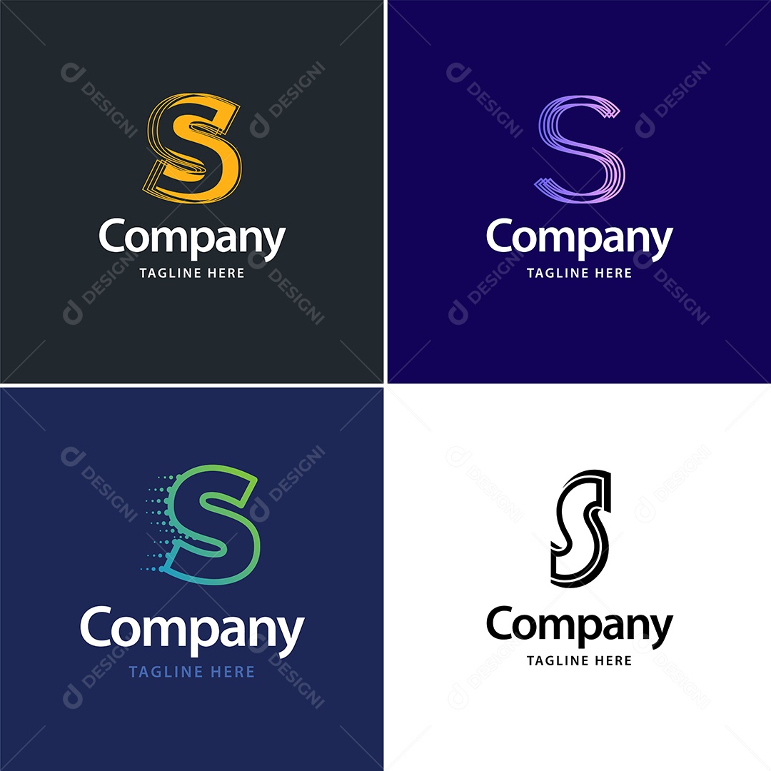 Logo S Logotipos Modernos AI Editável