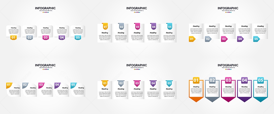 Conjunto de infográficos vetoriais para fazer sua publicidade Vetor EPS