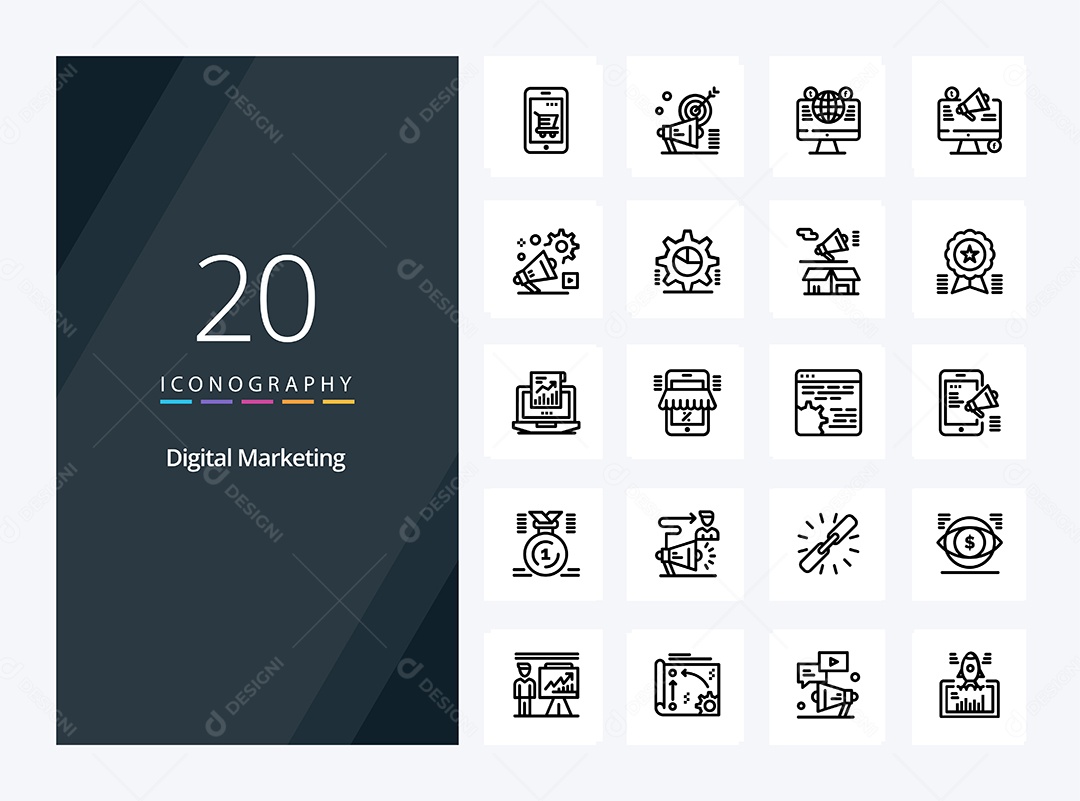 Pacote de ícones de mídia social Vetor EPS