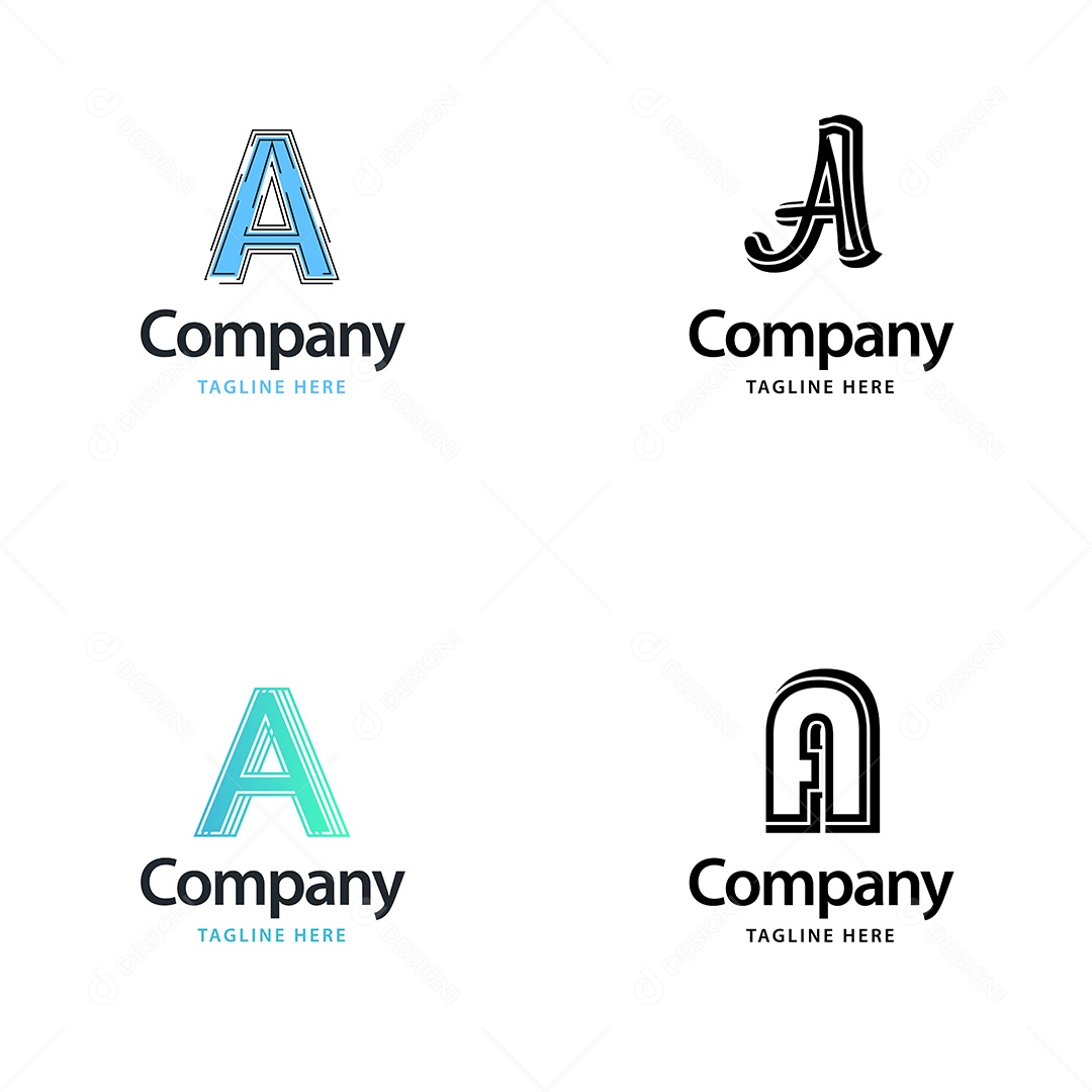 Logo A Logotipos Modernos AI Editável