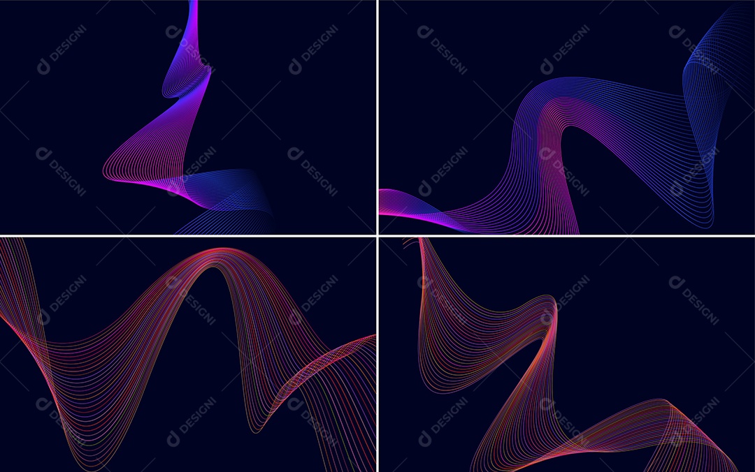 Coleção de conjunto de padrões geométricos de linhas mínimas Vetor EPS