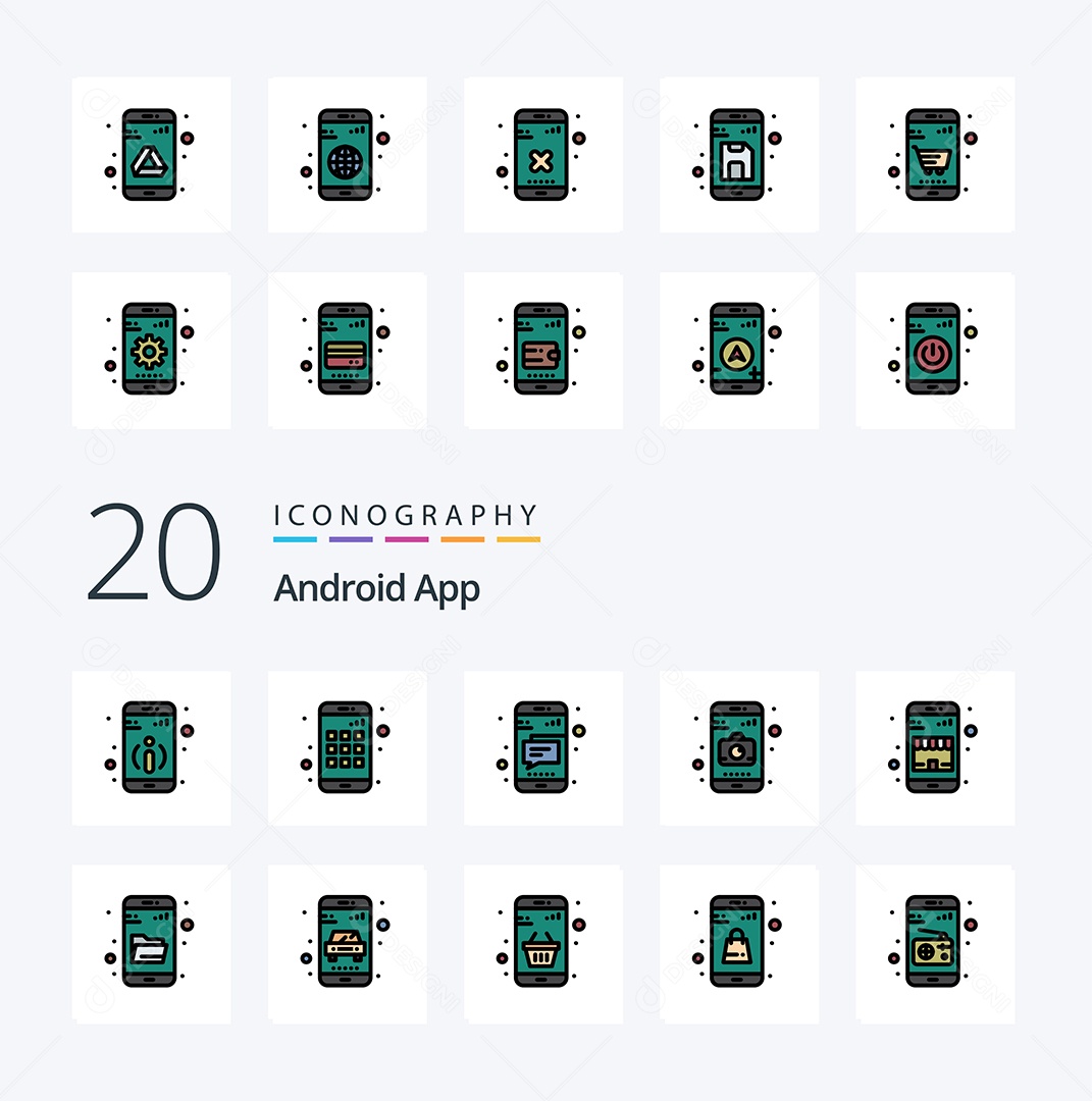 Pacote de Ícones e Elementos Vetores EPS