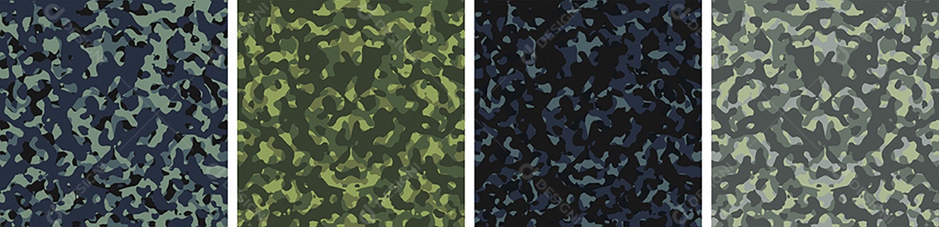 Padrão de Conjunto de fundo de Camuflagem Vetor EPS