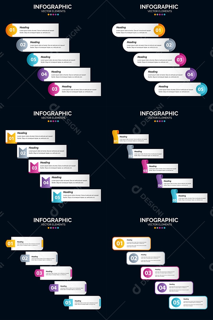 Conjunto de infográficos vetoriais para fazer sua publicidade Vetor EPS