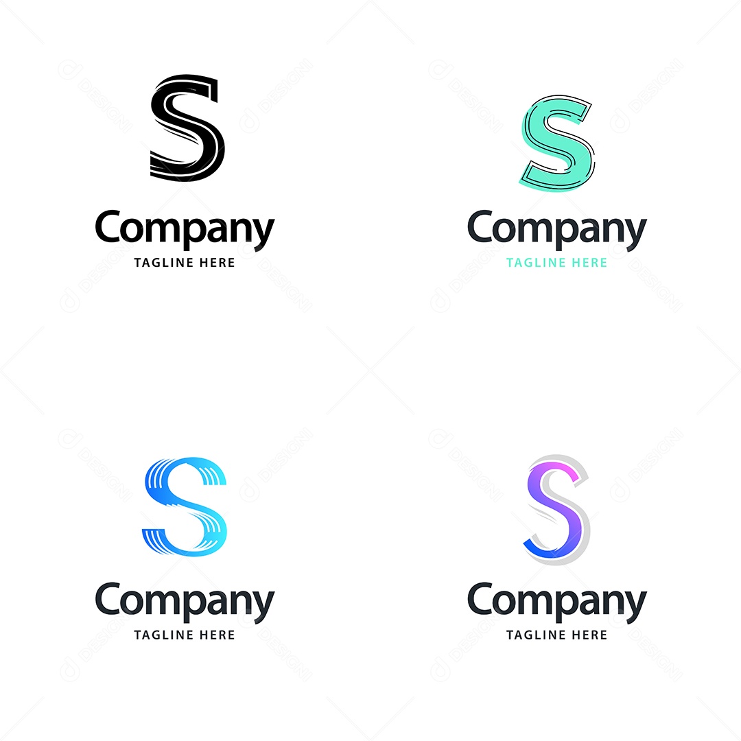 Logo S Logotipos Modernos AI Editável