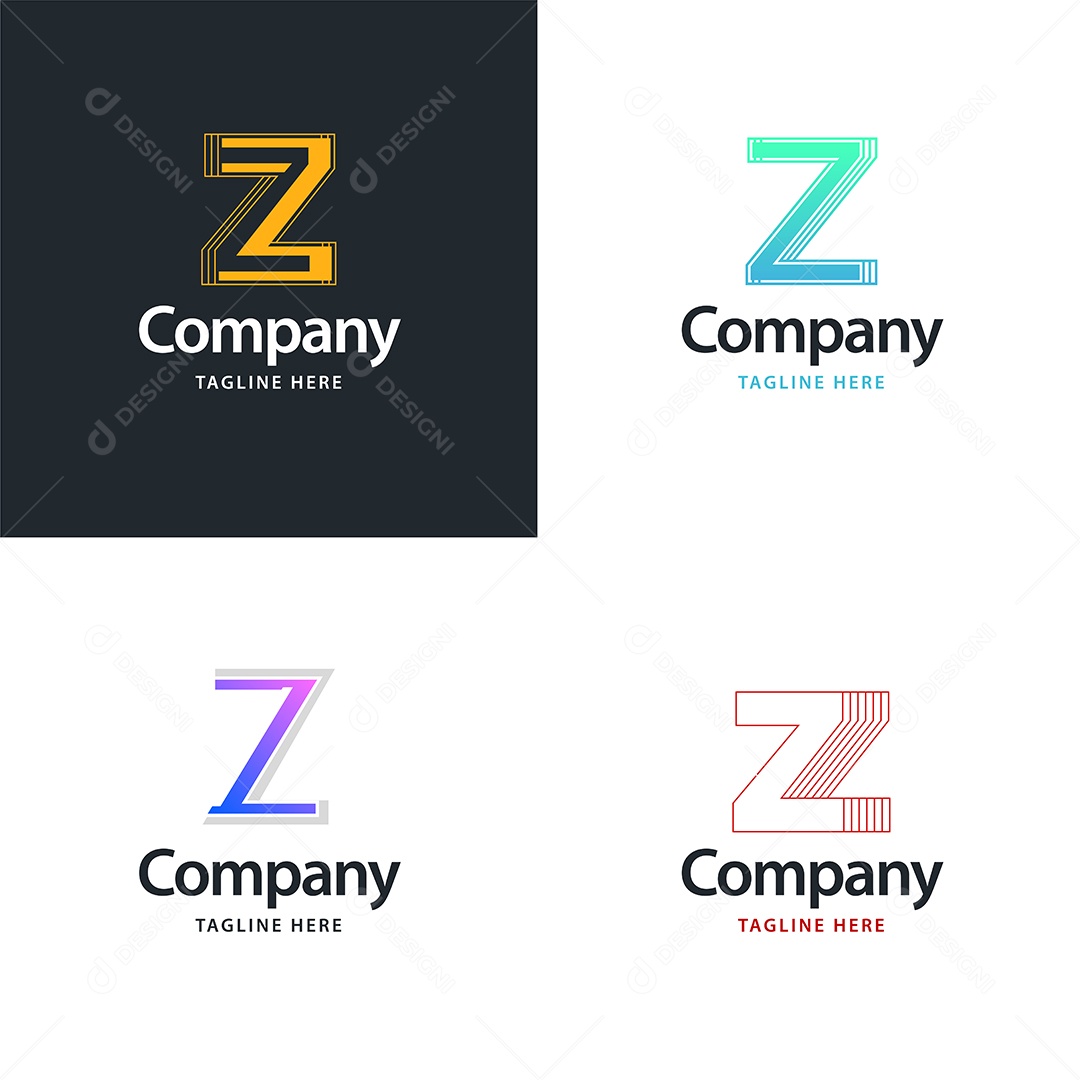 Logo Z Logotipos Modernos AI Editável