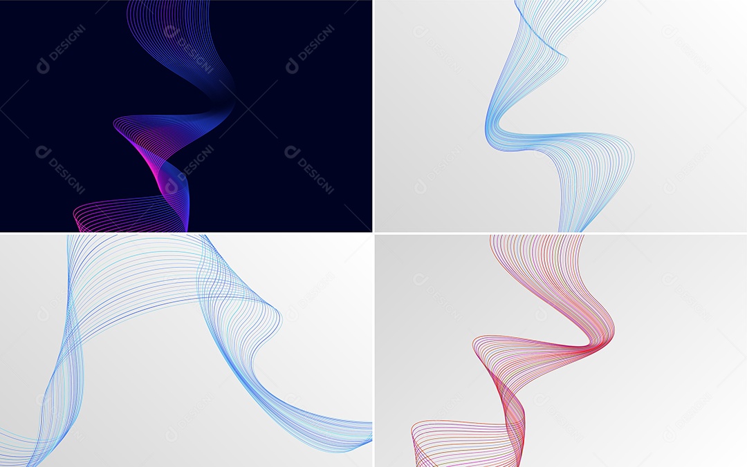 Coleção de conjunto de padrões geométricos de linhas mínimas Vetor EPS