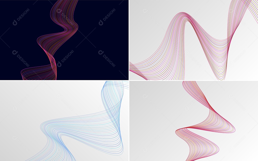Coleção de conjunto de padrões geométricos de linhas mínimas Vetor EPS