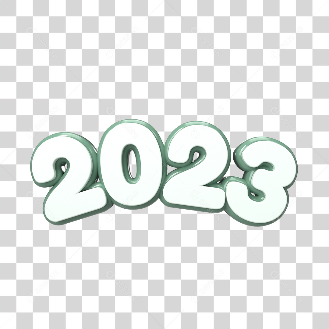 Número 3D 2023 Ano Novo PNG Transparente Sem Fundo