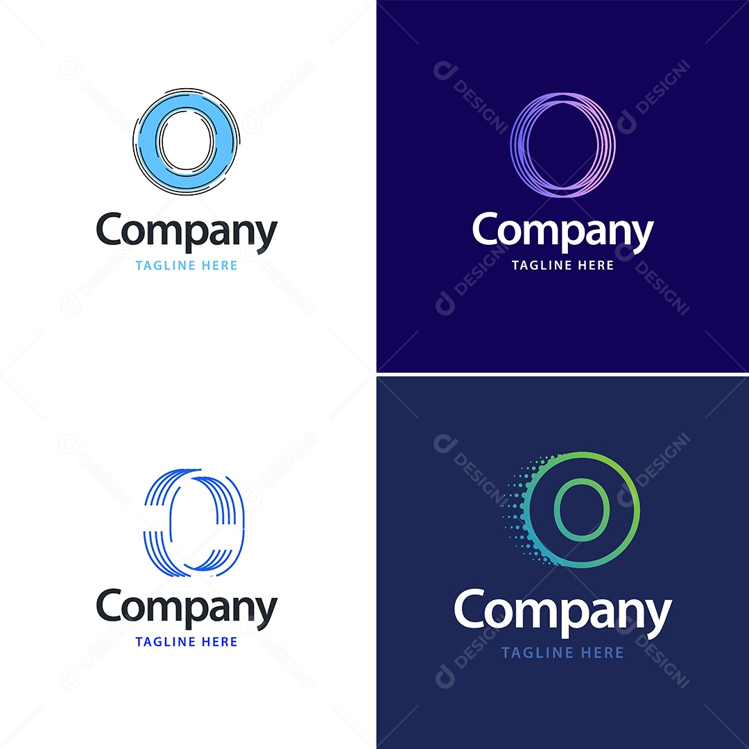 Logo O Logotipos Modernos AI Editável