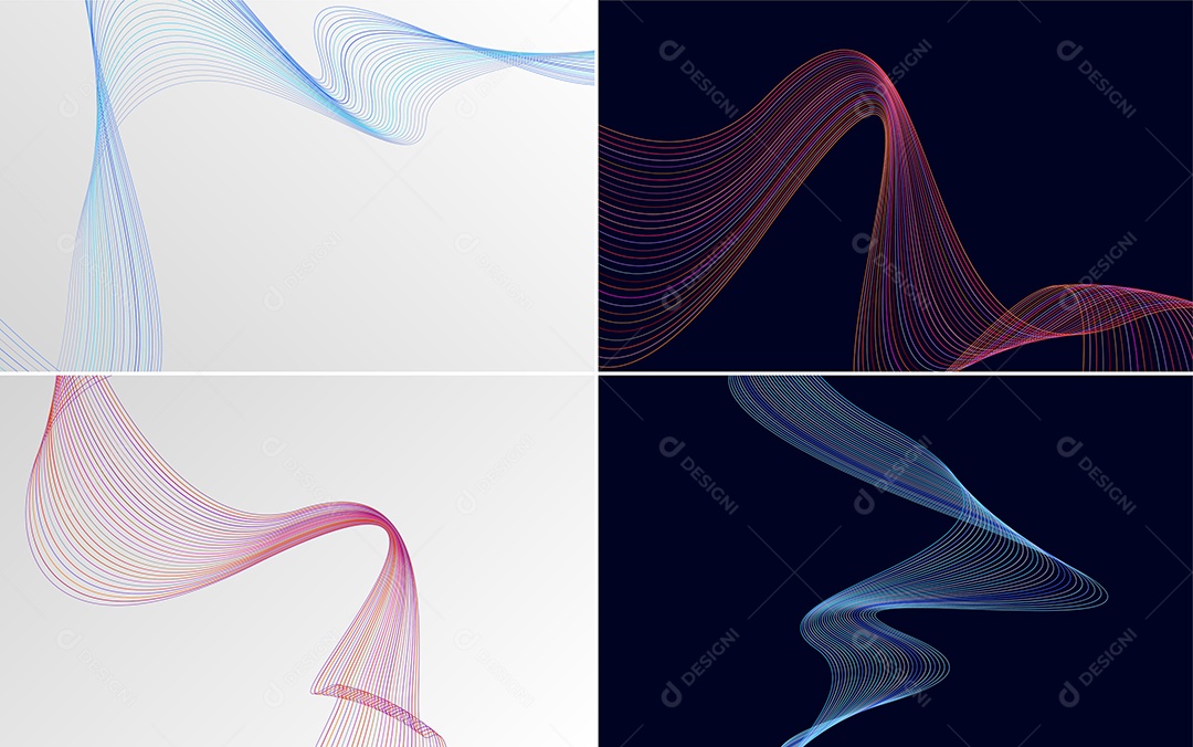 Coleção de conjunto de padrões geométricos de linhas mínimas Vetor EPS