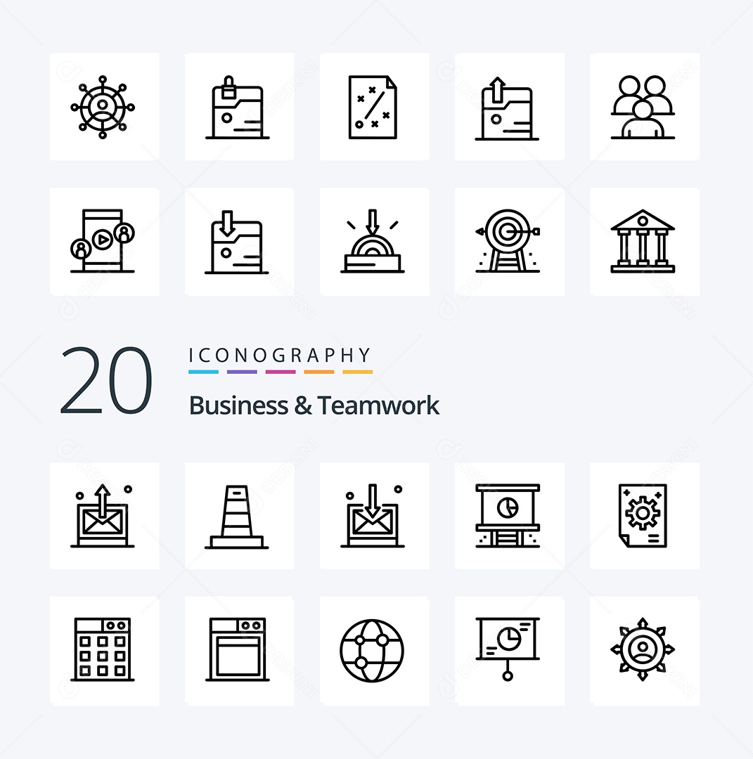 Pacote de Ícones Preto Vetores EPS