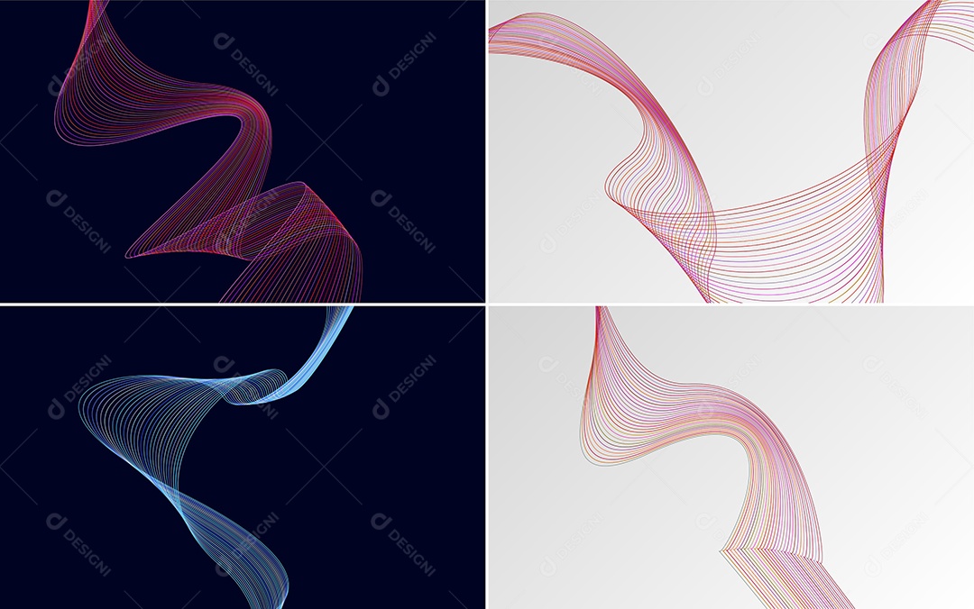 Coleção de conjunto de padrões geométricos de linhas mínimas Vetor EPS