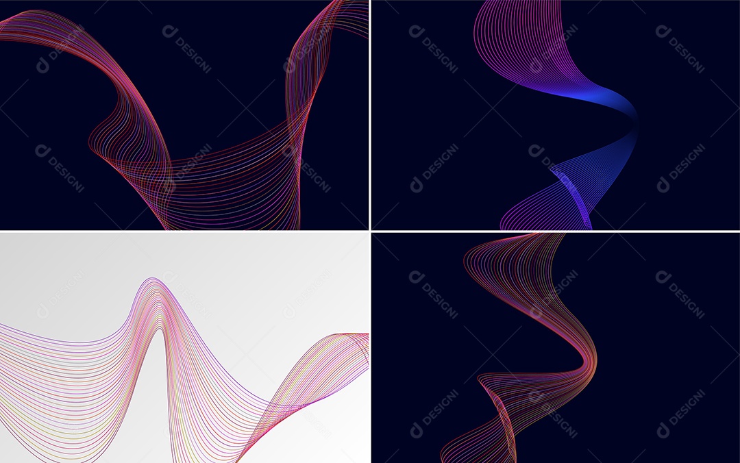 Coleção de conjunto de padrões geométricos de linhas mínimas Vetor EPS