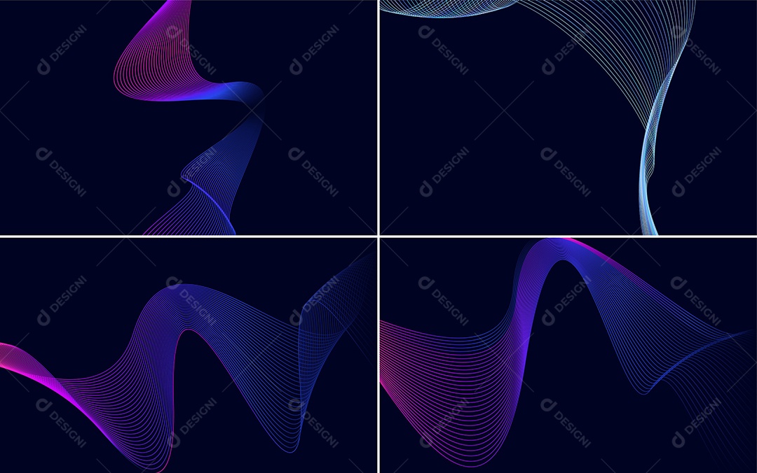 Coleção de conjunto de padrões geométricos de linhas mínimas Vetor EPS