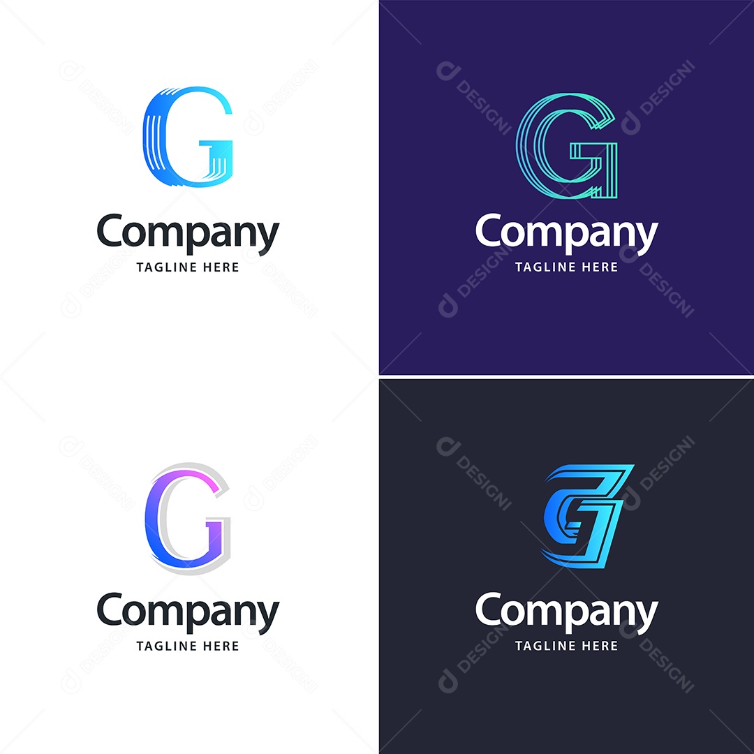 Logo G Logotipos Modernos AI Editável