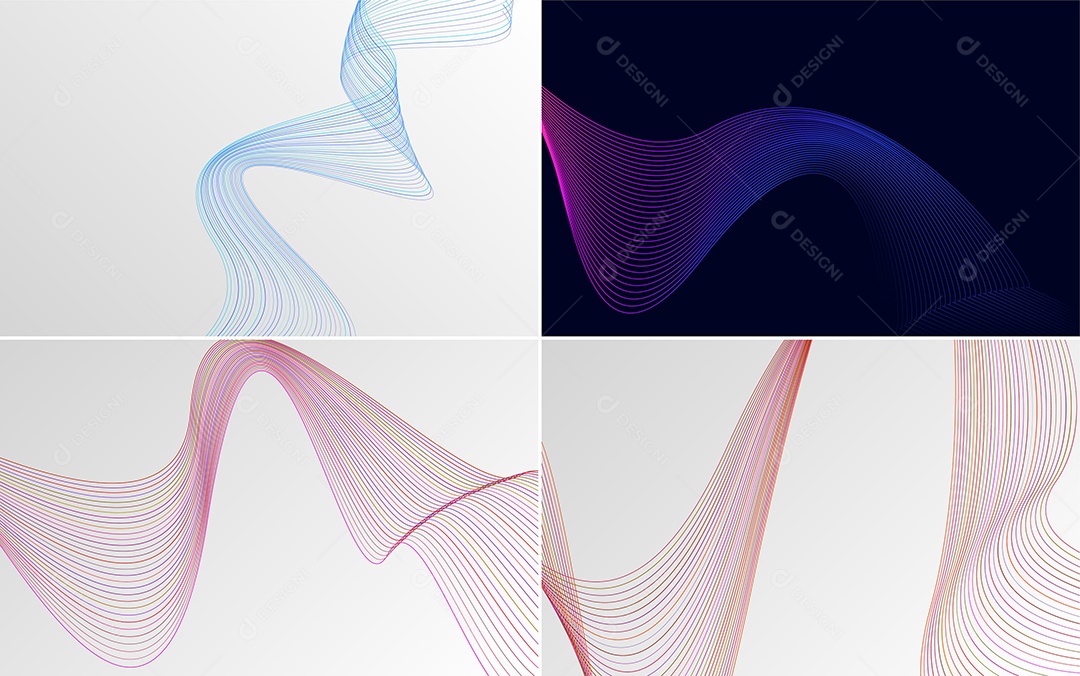 Coleção de conjunto de padrões geométricos de linhas mínimas Vetor EPS
