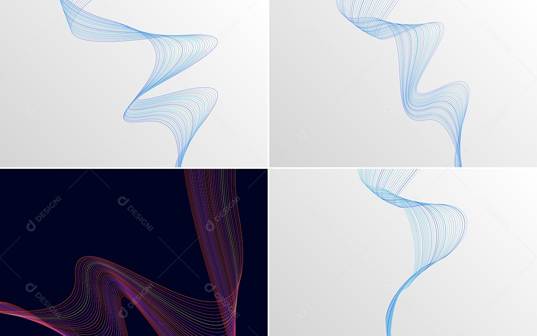 Coleção de conjunto de padrões geométricos de linhas mínimas Vetor EPS