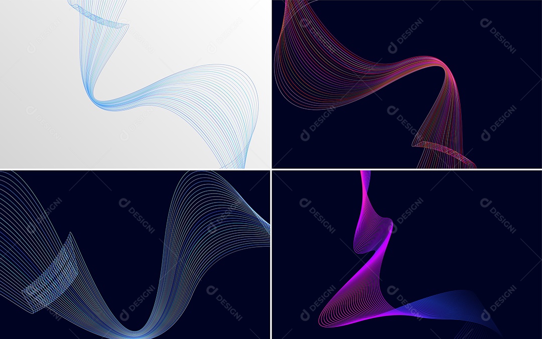 Coleção de conjunto de padrões geométricos de linhas mínimas Vetor EPS