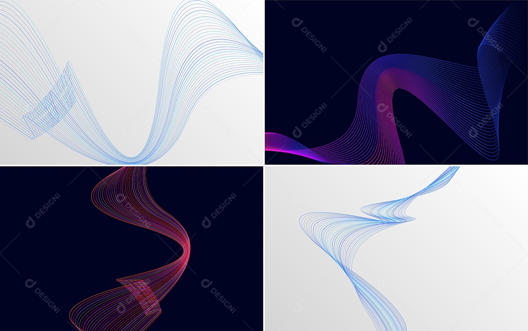 Coleção de conjunto de padrões geométricos de linhas mínimas Vetor EPS