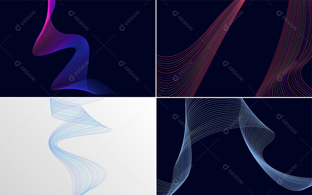 Coleção de conjunto de padrões geométricos de linhas mínimas Vetor EPS
