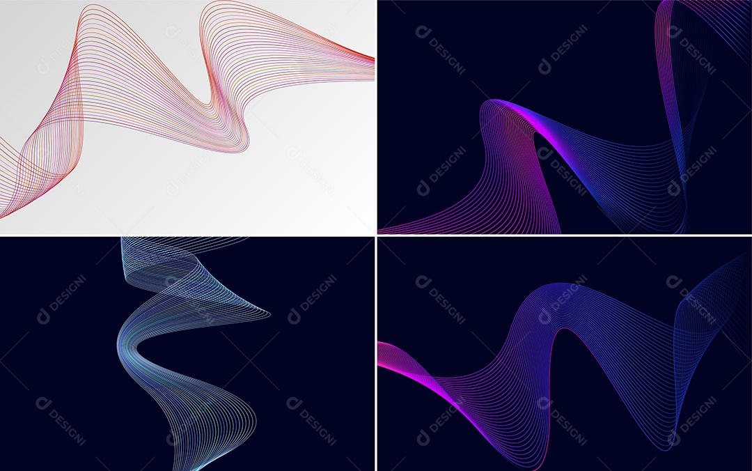Coleção de conjunto de padrões geométricos de linhas mínimas Vetor EPS