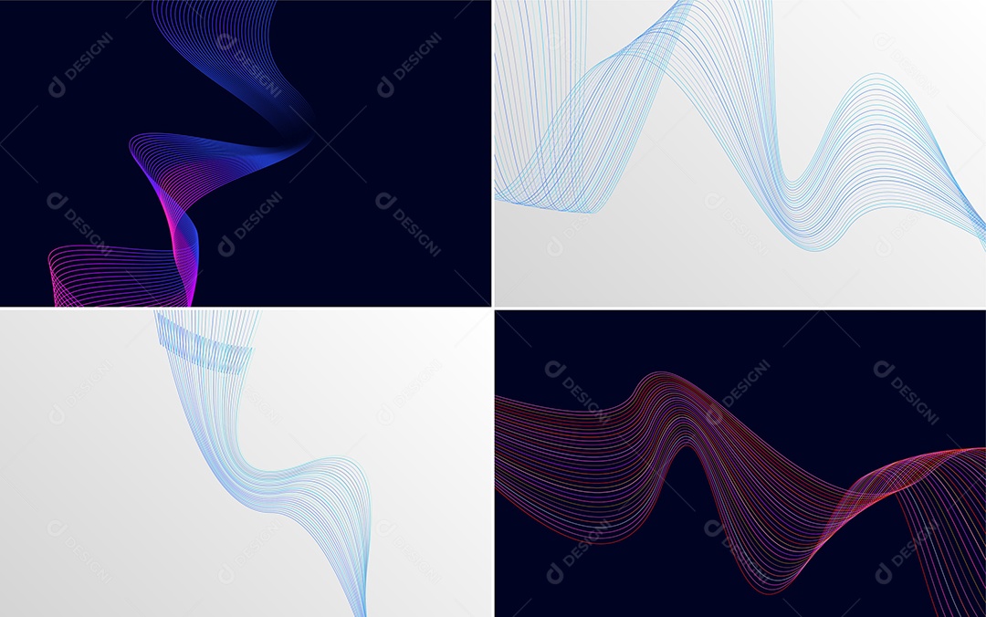 Coleção de conjunto de padrões geométricos de linhas mínimas Vetor EPS