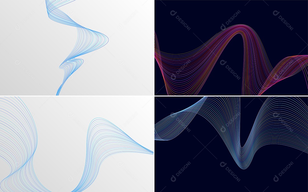 Coleção de conjunto de padrões geométricos de linhas mínimas Vetor EPS