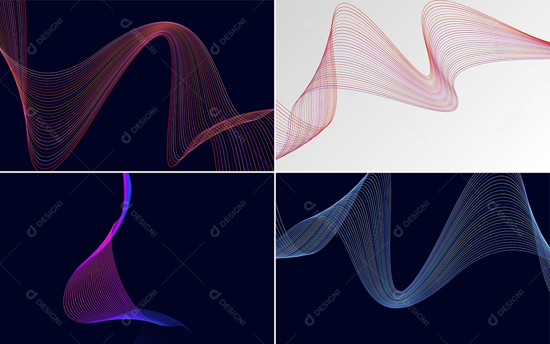 Coleção de conjunto de padrões geométricos de linhas mínimas Vetor EPS