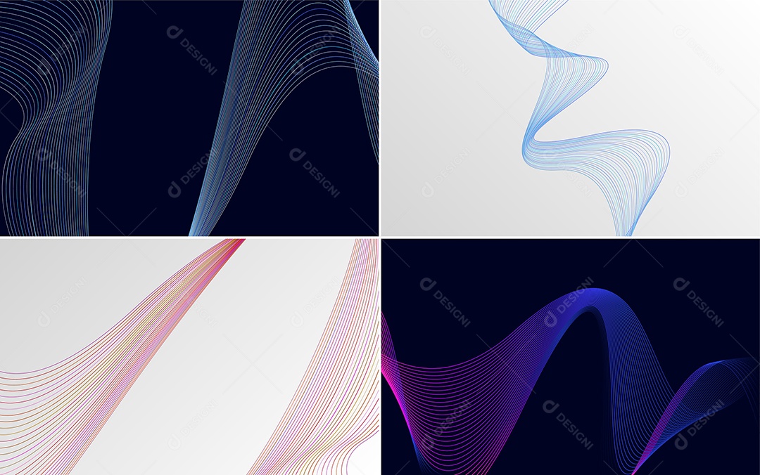 Coleção de conjunto de padrões geométricos de linhas mínimas Vetor EPS